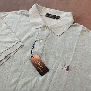Polo Ralph Lauren Polo Shirt Mens 3XB Blue Heather Classic Preppy NEW